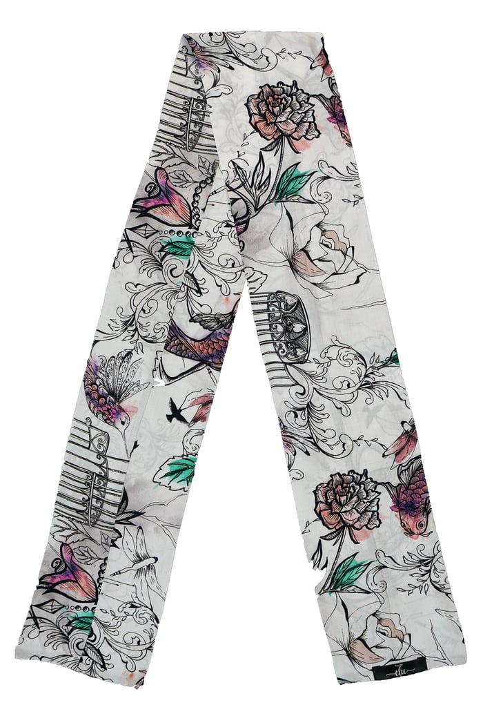 Foulard Maison Royale Desenli Saten Fular