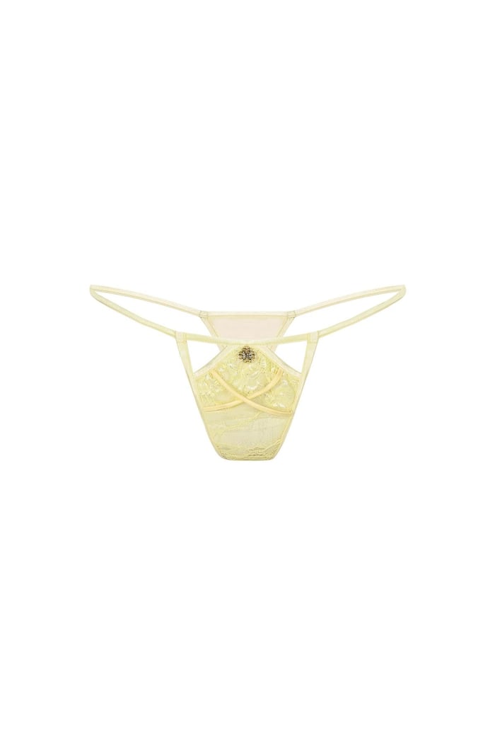Pastivelle Sarı Dantelli Dekolteli String