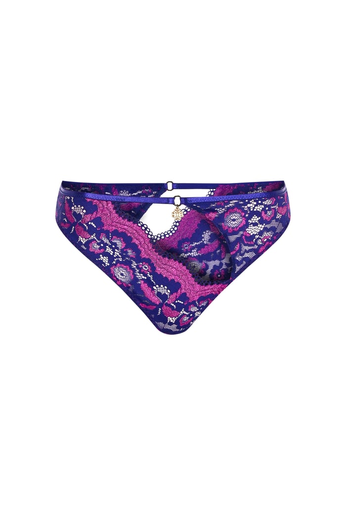 Addria Saks Mavisi Saten Dekolteli Dantelli Slip