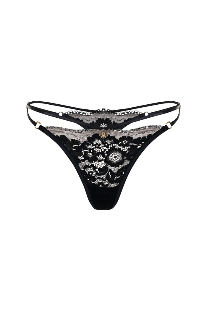 Sensure Siyah Dantelli String