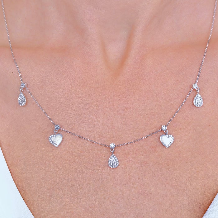 Yağmurun Aşkı Choker Gümüş Şans Kolye