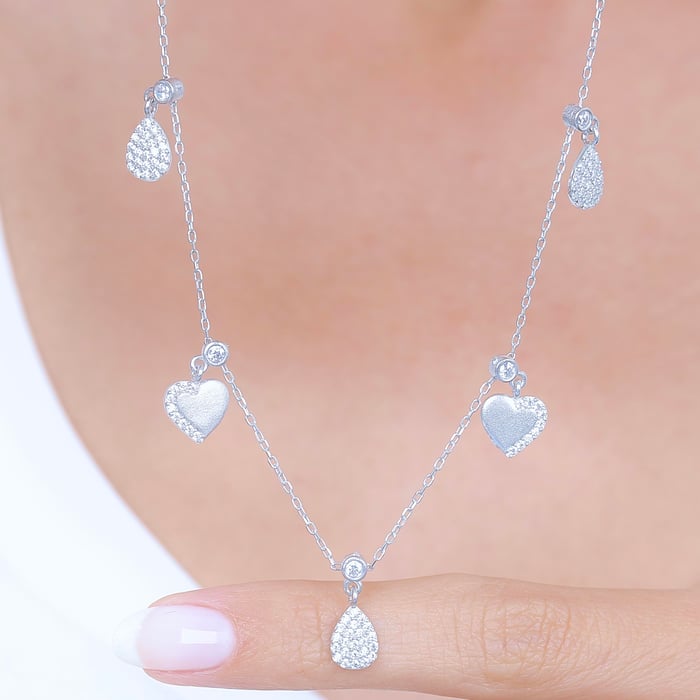 Yağmurun Aşkı Choker Gümüş Şans Kolye