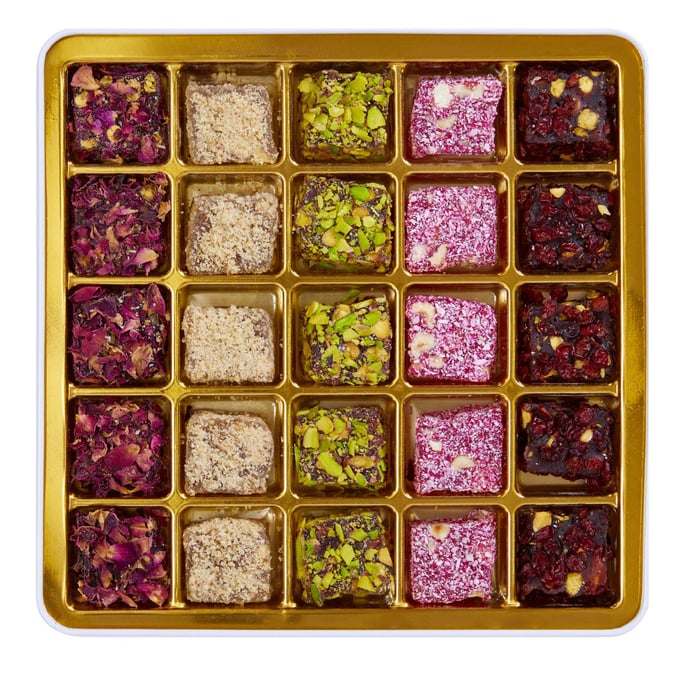 Hediyelik Metal Kutuda Vegan, Glutensiz ve Glikozsuz Kral Lokum 500gr