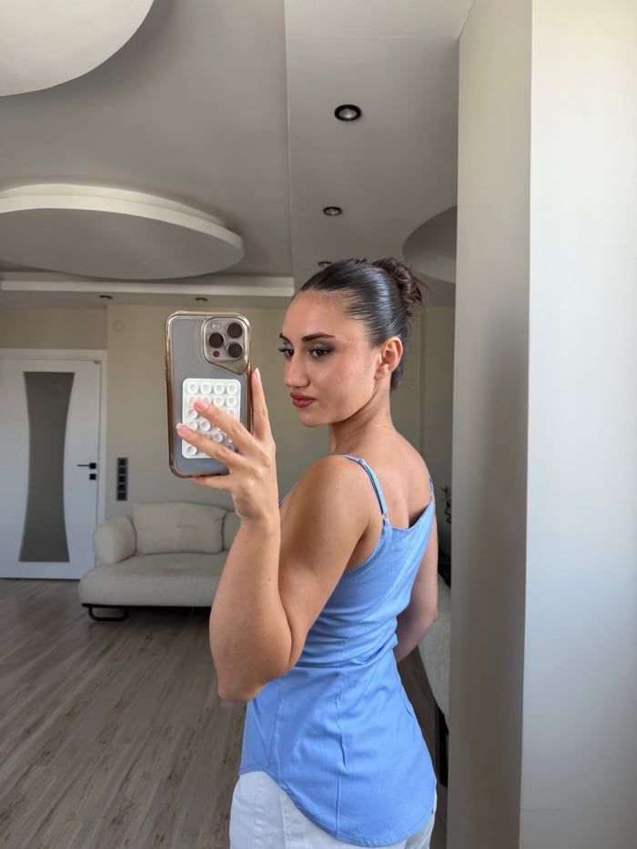AYARLANABİLİR ASKILI GÖMLEK BLUZ - LF071