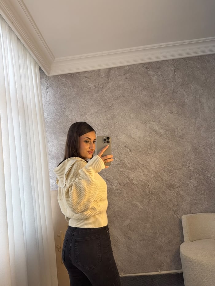 BOĞAZLI TRİKO FERMUARLI HIRKA - LF135