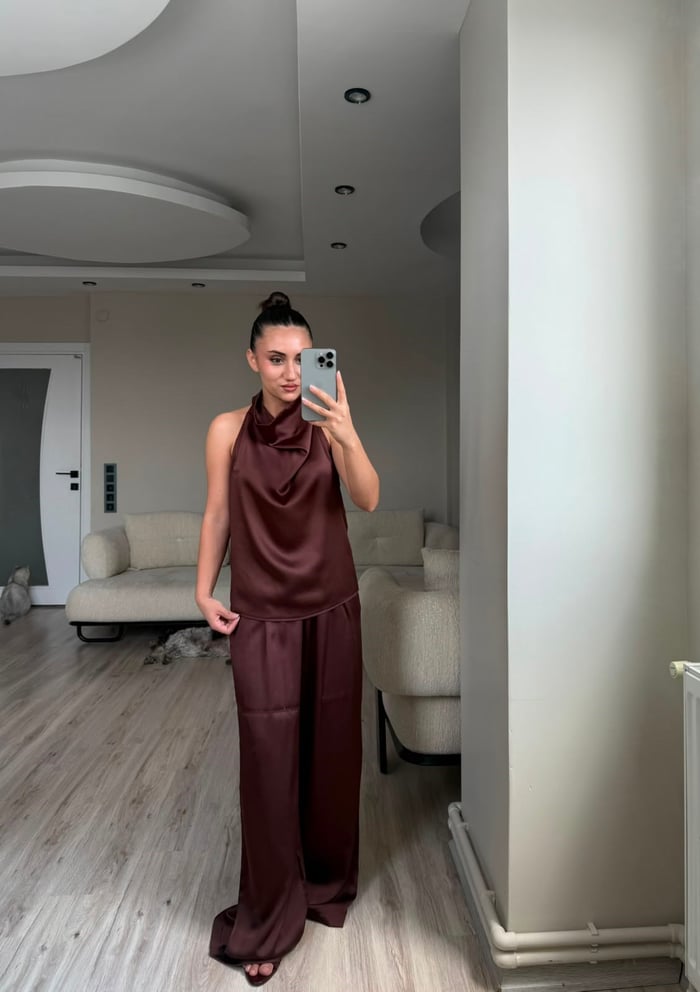 DEGAJE YAKA SATEN TAKIM - LF063