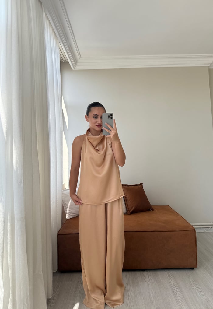 DEGAJE YAKA SATEN TAKIM - LF074