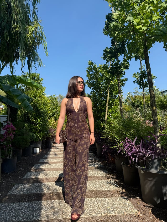 Göğüs Ve Sırt Dekolteli Tül Tulum