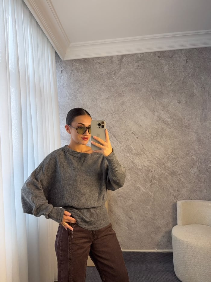 KAYAK YAKA TRİKO KAZAK - LF136