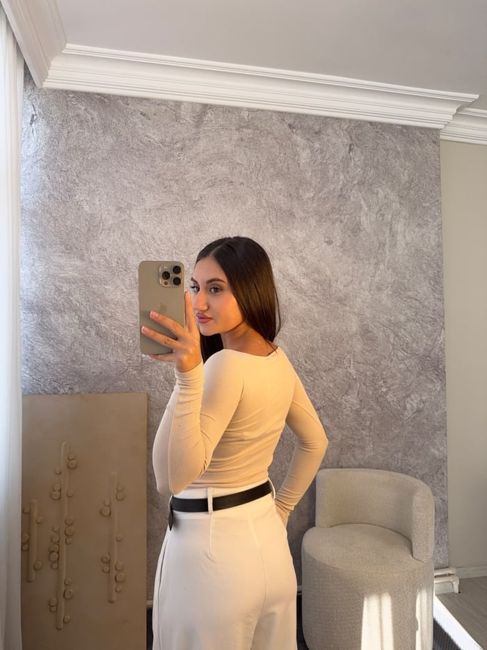 KAYIK YAKA UZUN KOLLU BODY - LF128