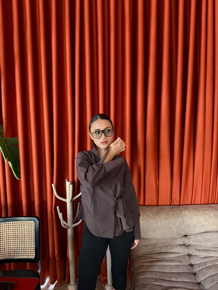 KRUVAZE BAĞLAMA DETAY GÖMLEK - LF117
