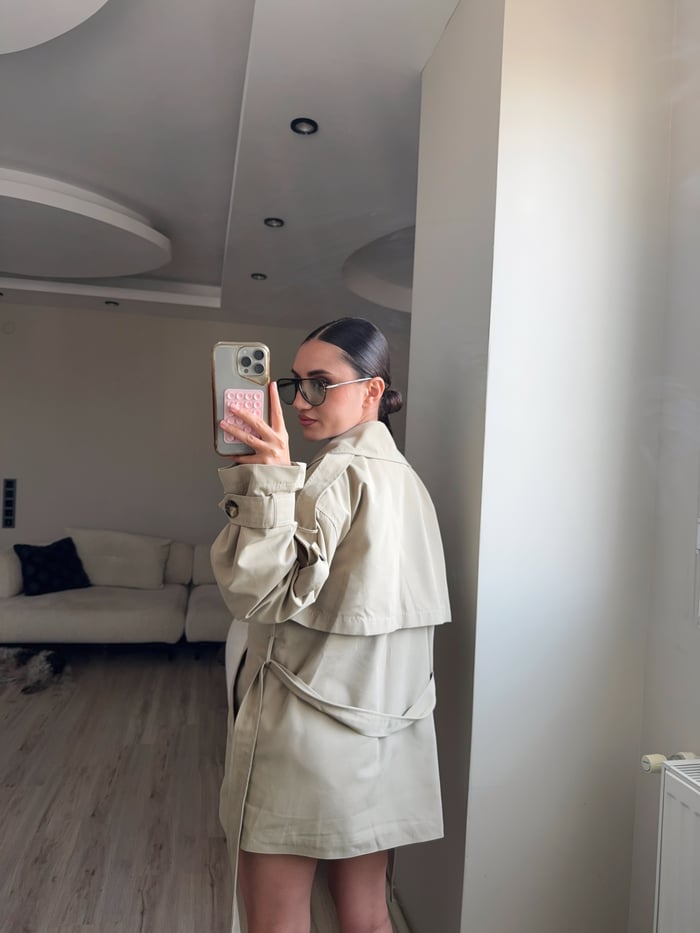 KUŞAK DETAYLI TRENÇKOT - LF111