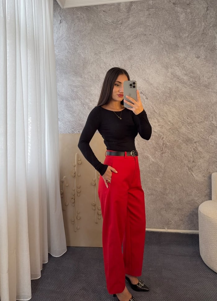 PREMIUM DOKU ÜSTTEN DİKİŞLİ HAVUÇ PANTOLON - LF131