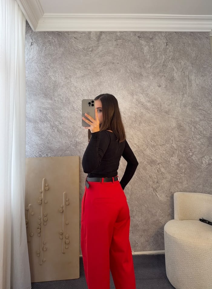 PREMIUM DOKU ÜSTTEN DİKİŞLİ HAVUÇ PANTOLON - LF131