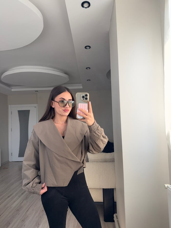 ŞAL YAKA TRENÇKOT - LF109