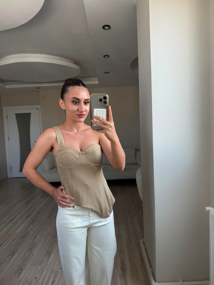 TEK KOLLU ASİMETRİK KORSE - LF066