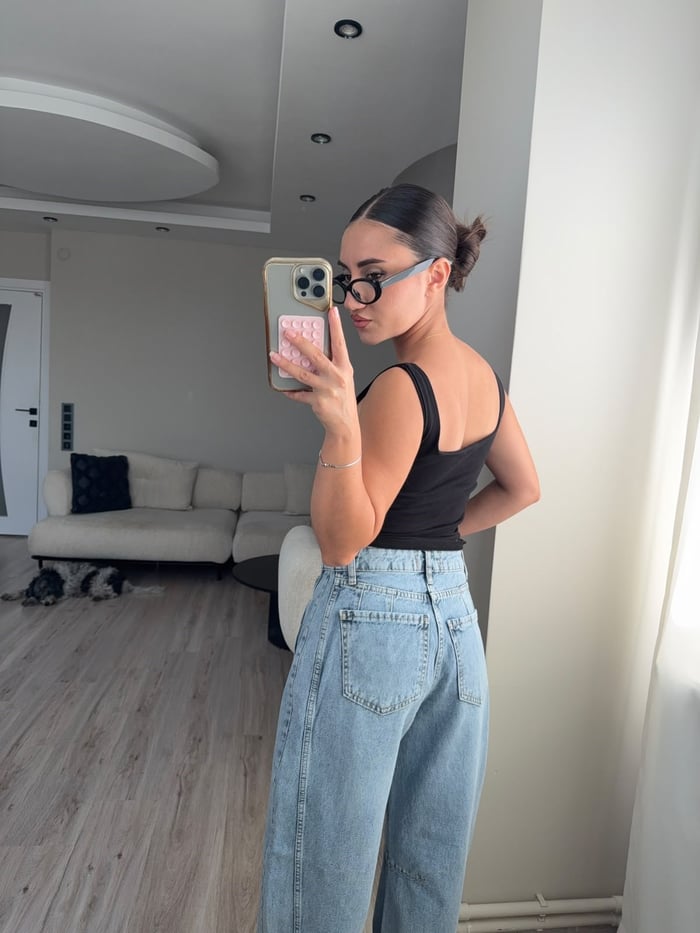 YÜKSEK BEL BALON JEAN - LF107