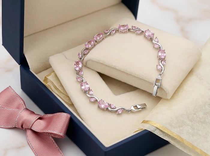 Çelik Pink Sarmaşık Bileklik