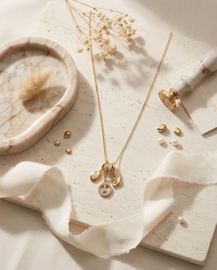Çelik Swan Charm Kolye