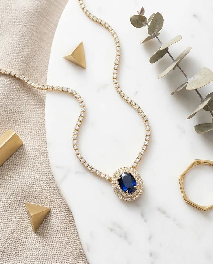 Zirkon Blue Kolye