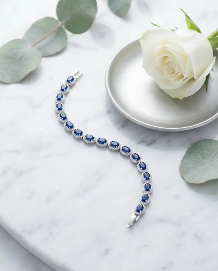 Zirkon Royal Sapphire Bileklik 
