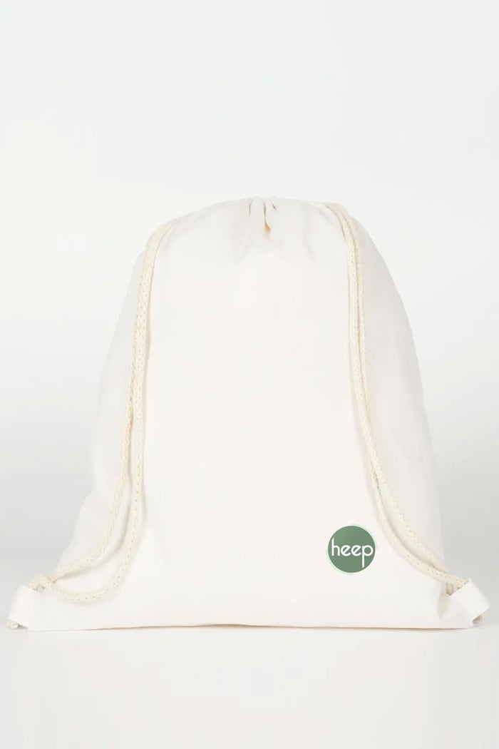 Heep Krem 35x40 cm Unisex Ham Bez Büzgülü Sırt Ayakkabı Çantası