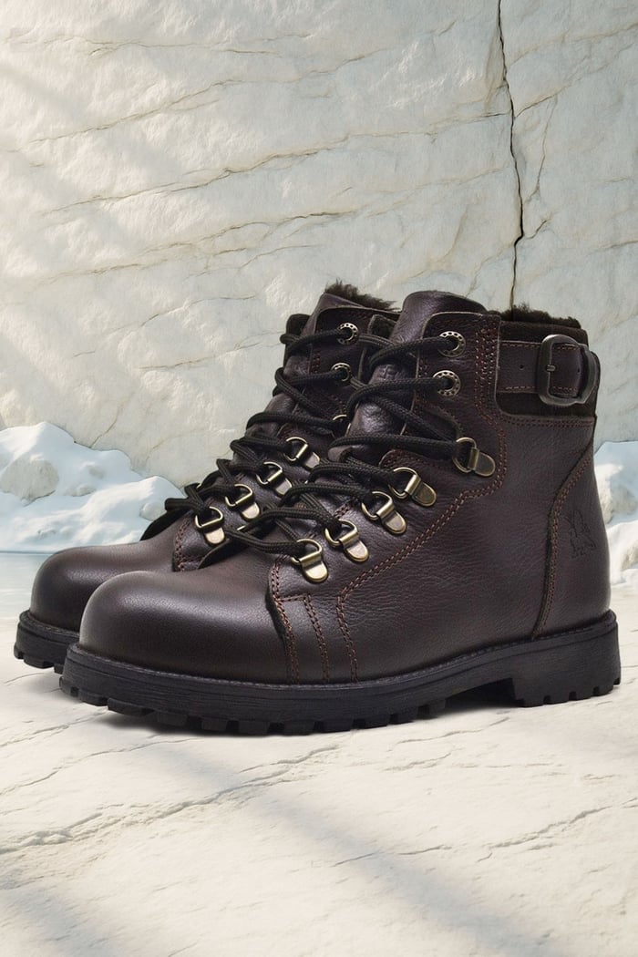Rakerplus Griffon Hakiki Deri Fermuarlı Kışlık Çocuk Bot