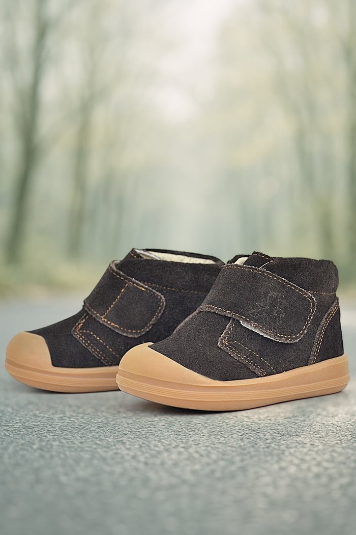 Rakerplus Yoohoo Hakiki Deri Kahverengi Cırtlı Unisex Bebek Bot
