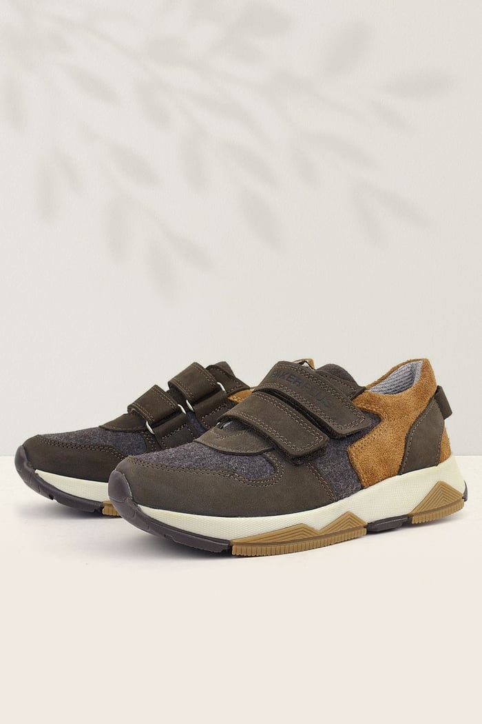 Rakerplus Hakiki Deri Koyu Kahve Çocuk Sneakers Spor Ayakkabı
