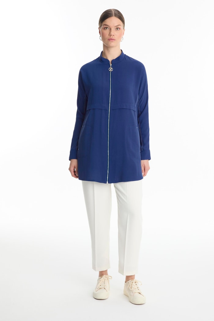 ◆user_aca3fdf3◆ Jakarlı Fermuarlı Aqua Ceket C-0135 - Zühre