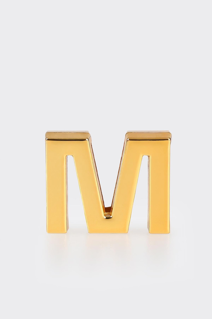 M Harfi Gold Çanta Charm