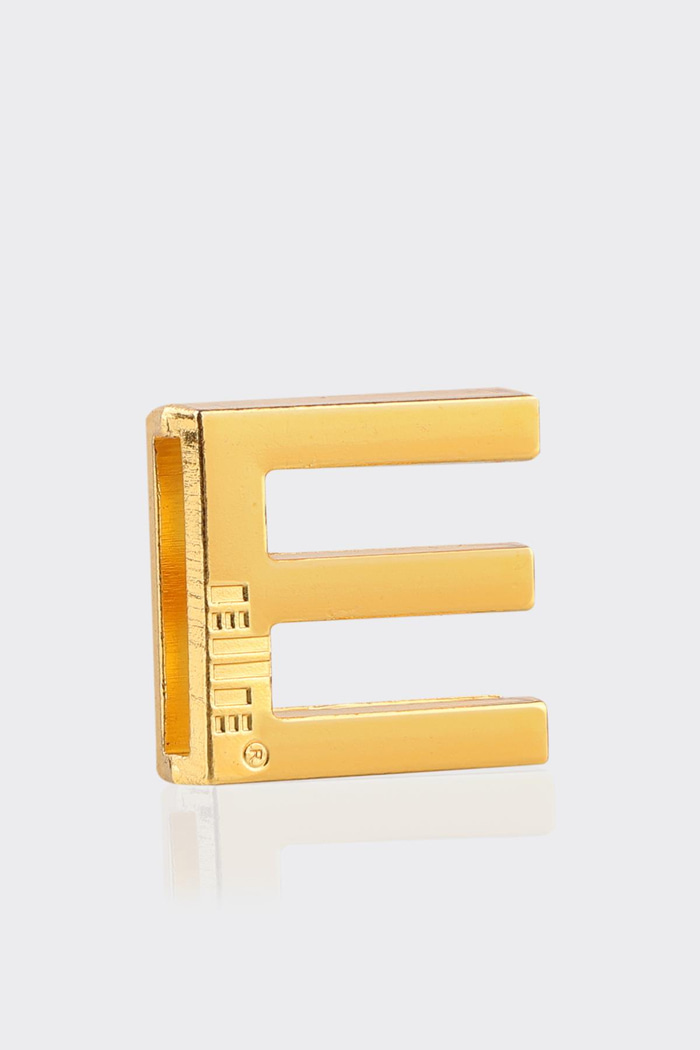 E Harfi Gold Çanta Charm
