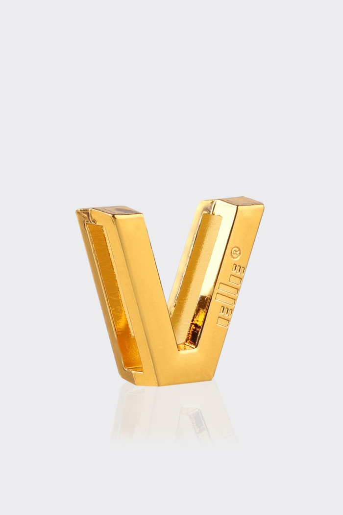 V Harfi Gold Çanta Charm