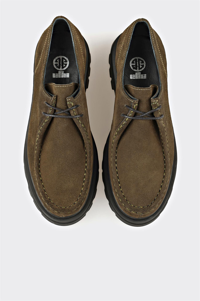 Haki Deri Kadın Günlük Ayakkabı