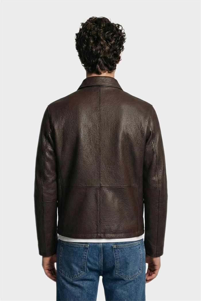 Kahve Deri Erkek Ceket