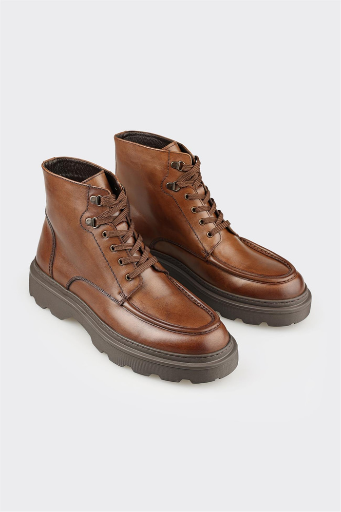 Kahve Deri Erkek Günlük Bot