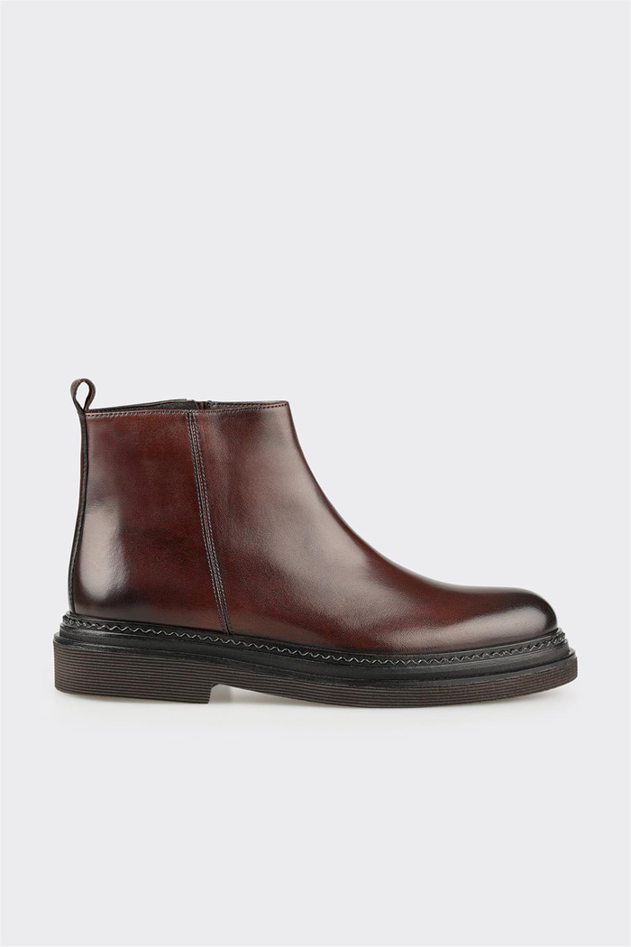 Kahve Deri Erkek Günlük Bot