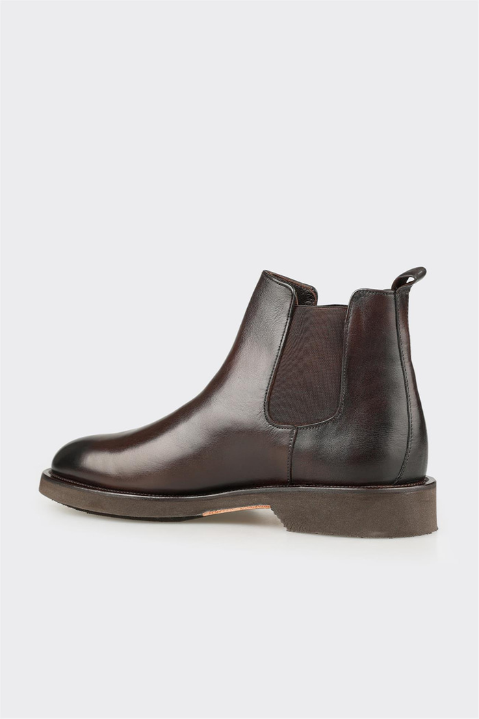 Kahve Deri Erkek Klasik Bot