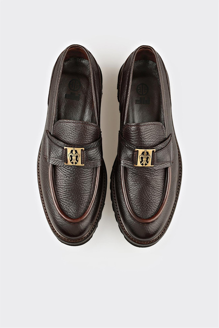 Kahve Deri Erkek Klasik Loafer