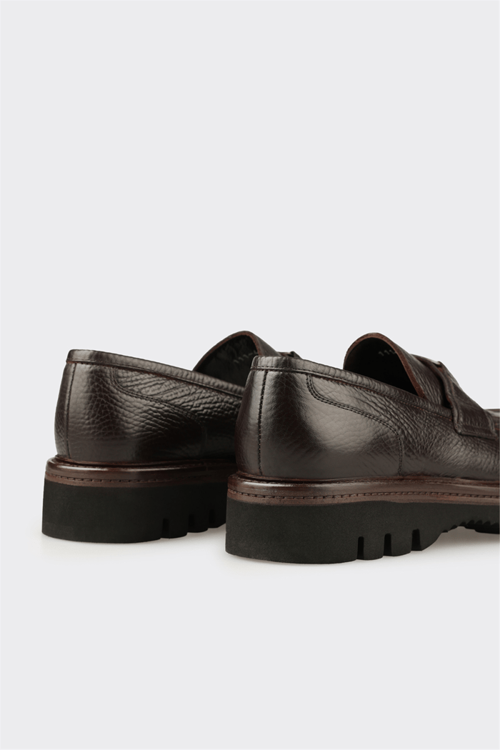 Kahve Deri Erkek Klasik Loafer