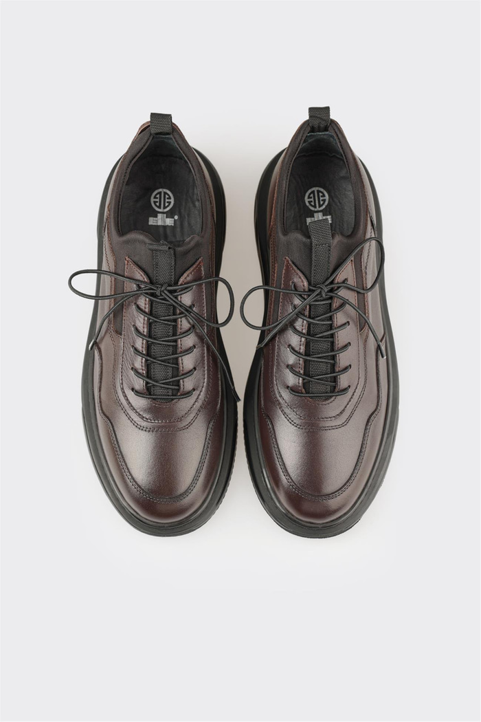 Kahve Deri Erkek Spor Ayakkabı