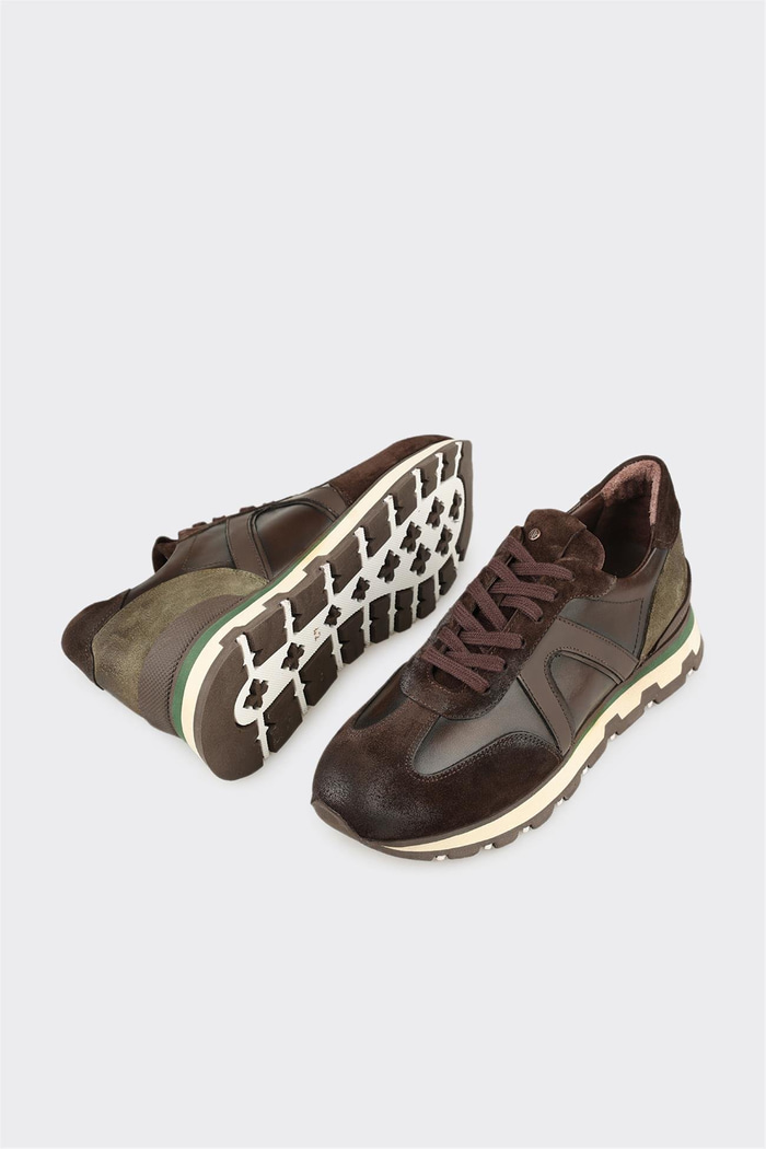 Kahve Deri Erkek Spor Ayakkabı