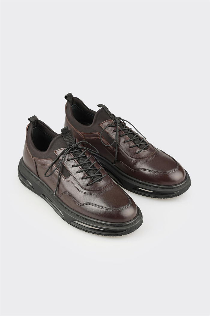 Kahve Deri Erkek Spor Ayakkabı