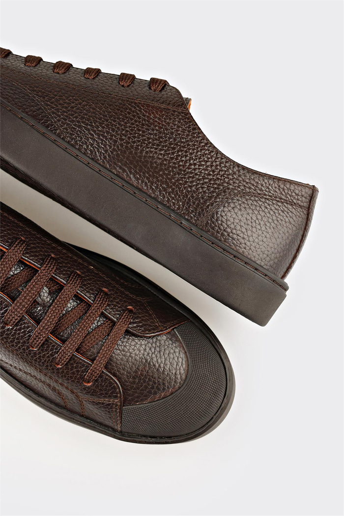 Kahve Deri Erkek Spor Ayakkabı