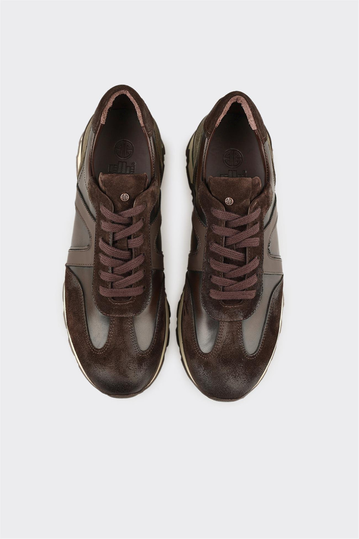 Kahve Deri Erkek Spor Ayakkabı