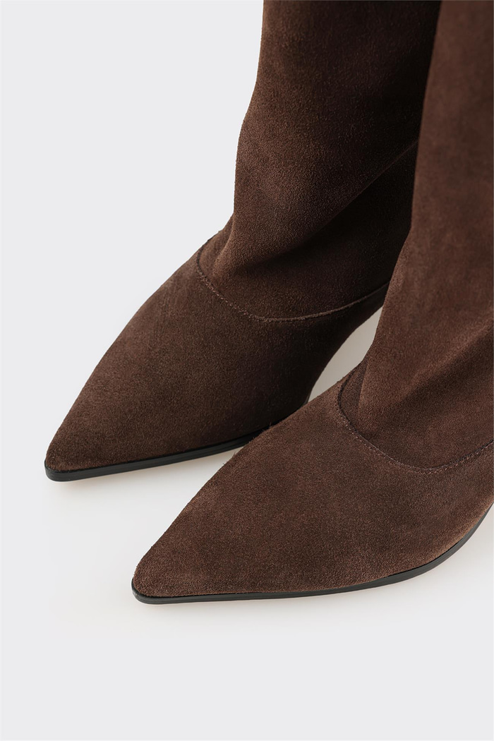 Kahve Deri Kadın Çizme