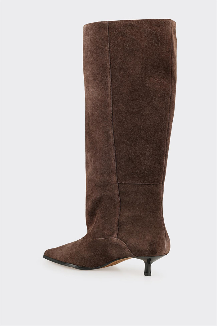 Kahve Deri Kadın Çizme