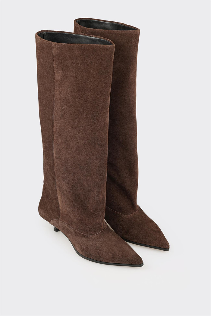 Kahve Deri Kadın Çizme