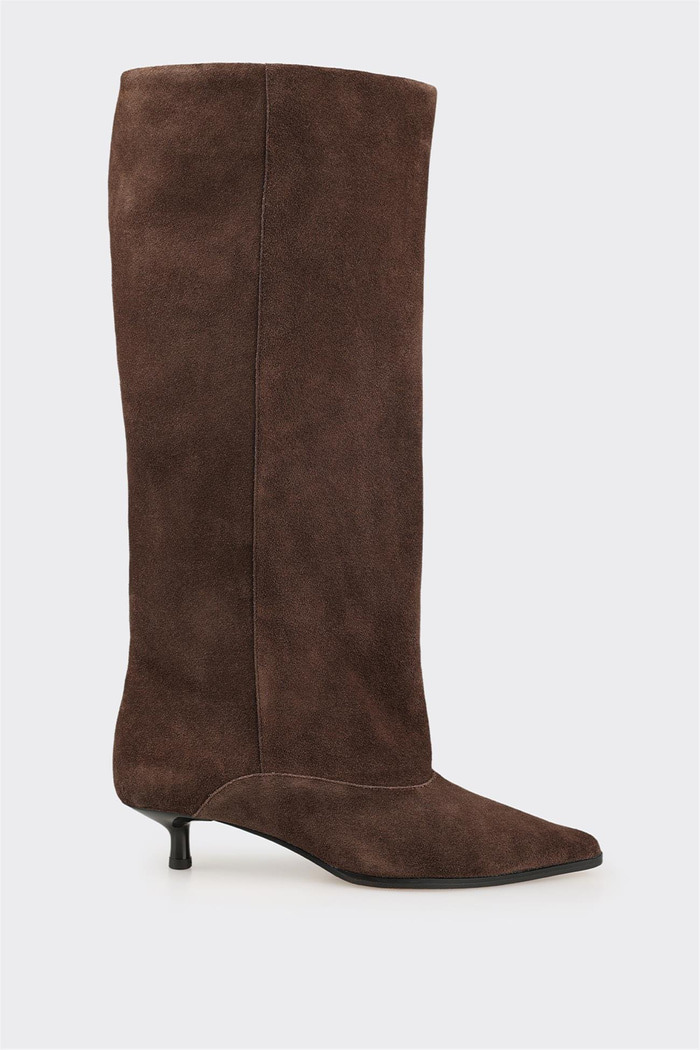 Kahve Deri Kadın Çizme