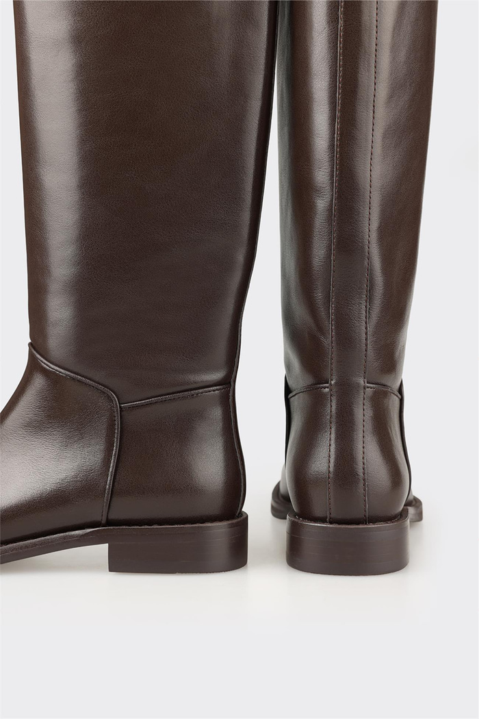 Kahve Deri Kadın Çizme